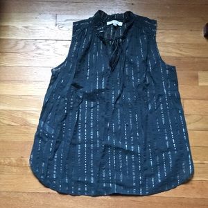 Loft Green Shimmer Tie Top S